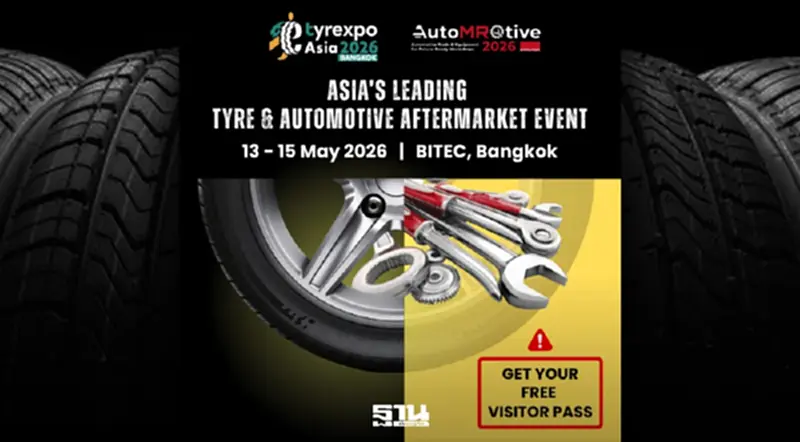 งานอุตสาหกรรมยางล้อและอะไหล่หลังการขาย TyreXpo Asia Bangkok ครั้งที่ 15 งานอุตสาหกรรมยางล้อและอะไหล่หลังการขาย TyreXpo Asia Bangkok ครั้งที่ 15