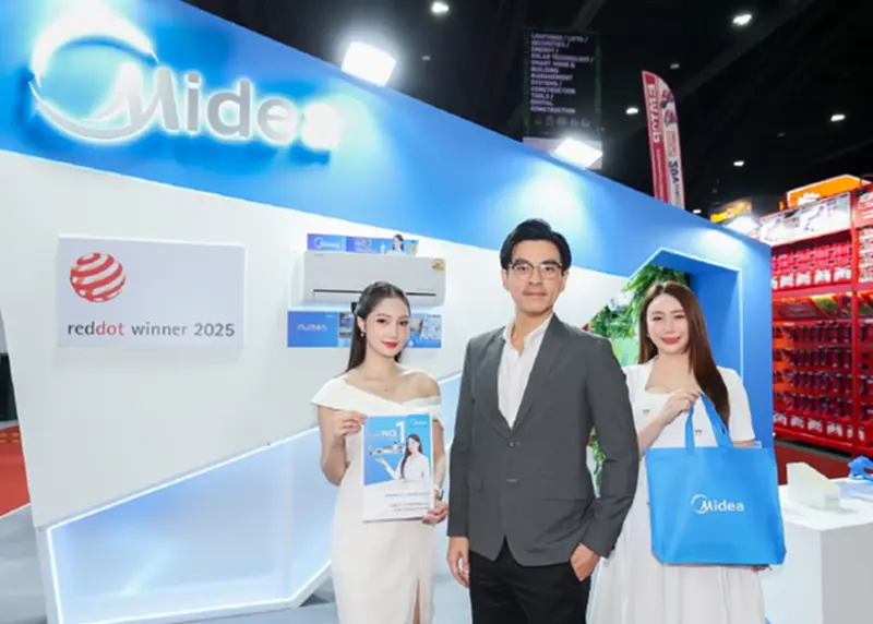Midea บุกงานสถาปนิก’69 โชว์แอร์ AI ประหยัดไฟ 30% ปั้นไทยฮับอาเซียน! Midea บุกงานสถาปนิก’69 โชว์แอร์ AI ประหยัดไฟ 30% ปั้นไทยฮับอาเซียน!