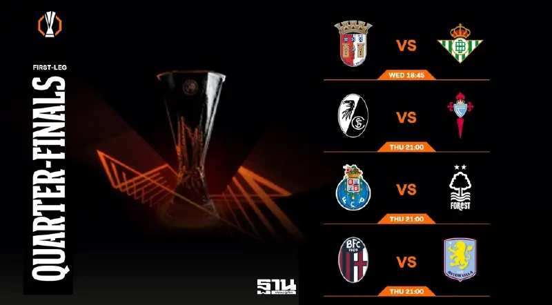 ถ่ายทอดสดยูฟ่า ยูโรปา ลีก วันนี้ 8 เม.ย. บราก้า พบ เรอัล เบติส เช็คลิงค์ดูบอลสดที่นี่