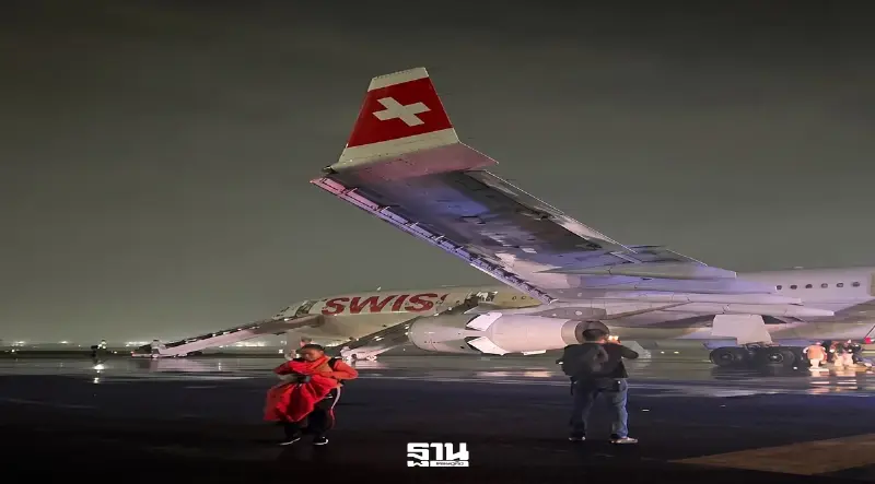 ระทึก! อุบัติเหตุเครื่องบิน สายการบินสวิสแอร์ เครื่องยนต์ขัดข้อง  อพยพผู้โดยสาร 232 คน