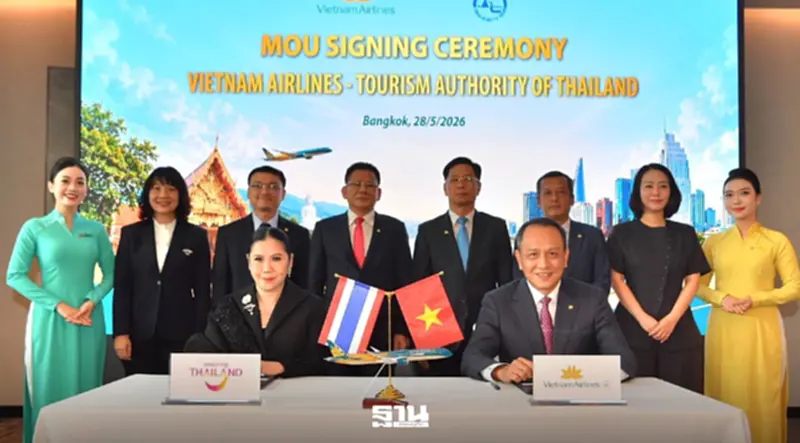 ททท.ลงนาม MOU เวียดนาม แอร์ไลน์ หนุนเปิดเส้นทางบินใหม่เชื่อม 2 ประเทศ ททท.ลงนาม MOU เวียดนาม แอร์ไลน์ หนุนเปิดเส้นทางบินใหม่เชื่อม 2 ประเทศ