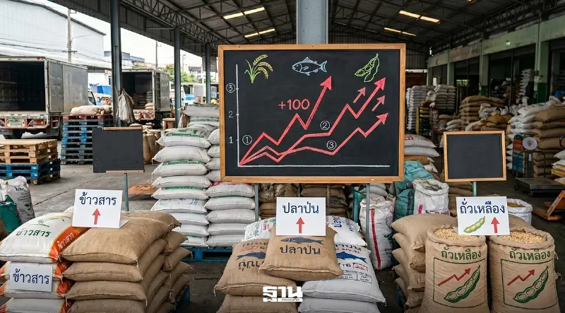 ข้าวสารพุ่ง 100 บาทต่อกระสอบ ปลาป่นขึ้นยกแผง จับตาถั่วเหลืองขยับต่อ
