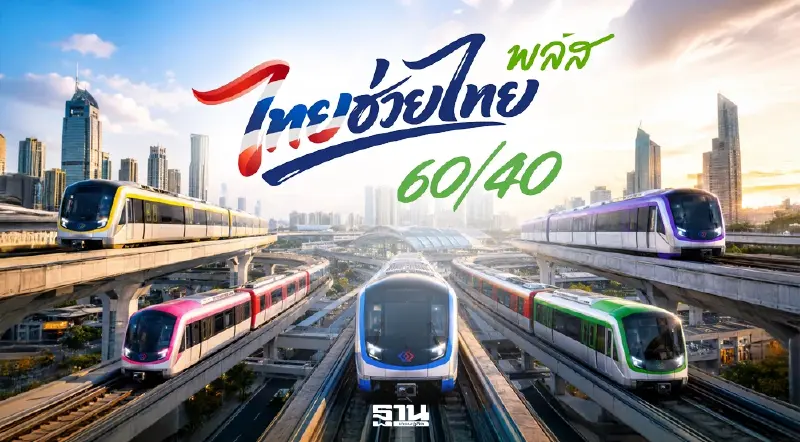 เปิด 8 สายรถไฟฟ้าร่วม 'ไทยช่วยไทยพลัส' เช็กเงื่อนไขใช้สิทธิก่อนเดินทาง
