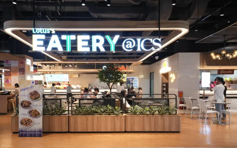 Lotus's Eatery@ICS ชั้น 4 ICS Lifestyle Complex ศูนย์รวมร้านอาหารชื่อดังจากทั่วไทย บรรยากาศโปร่งสบาย นั่งกินได้ทั้งวัน ตั้งแต่มื้อเที่ยงถึงมื้อค่ำ Lotus's Eatery@ICS ชั้น 4 ICS Lifestyle Complex ศูนย์รวมร้านอาหารชื่อดังจากทั่วไทย บรรยากาศโปร่งสบาย นั่งกินได้ทั้งวัน ตั้งแต่มื้อเที่ยงถึงมื้อค่ำ