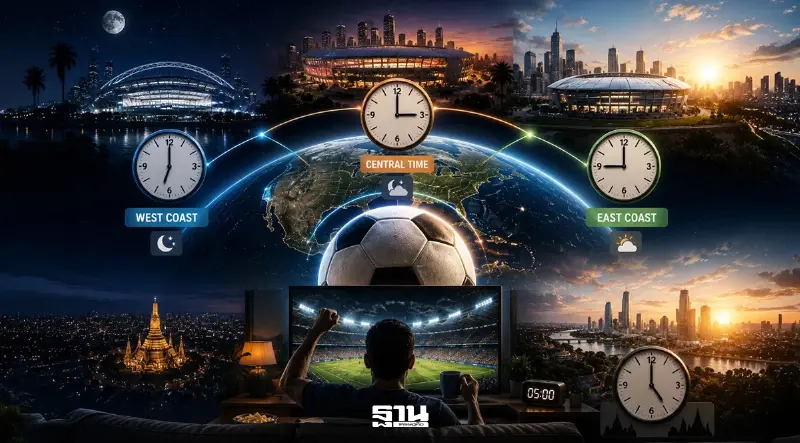 บอลโลก 2026 เตะกี่โมง เช็กเวลาเเข่งขัน 3 โซนเจ้าภาพตรงไทย