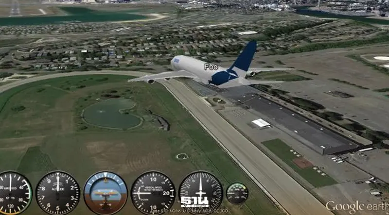 Google Earth เปิดให้ใช้งาน Flight Simulator