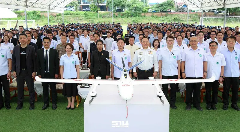 เปิดปฏิบัติการ 'โดรนส่งยา-เวชภัณฑ์' เฉลิมพระเกียรติฯ เร็วกว่าทางบก 70%