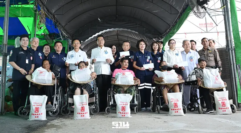ป่อเต็กตึ๊งประเดิม "ทิ้งกระจาด 2569" บ้านแพ้ว แจก 6,000 ชุด-ค่าพาหนะผู้ยากไร้