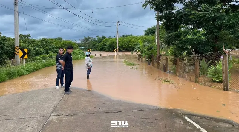 น้ำท่วมน่าน-พะเยา “กรมทางหลวงชนบท” ปิดถนน 6 เส้นทาง งดสัญจร