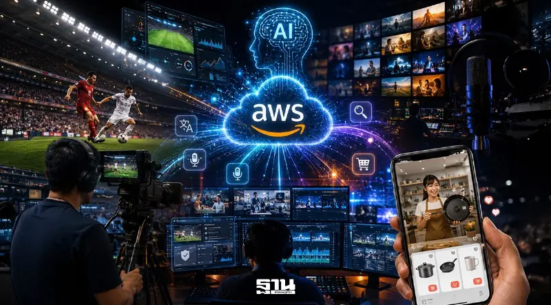 AWS ดึงพลัง AI พลิกธุรกิจสื่อ ดันคอนเทนต์สร้างรายได้เรียลไทม์ AWS ดึงพลัง AI พลิกธุรกิจสื่อ ดันคอนเทนต์สร้างรายได้เรียลไทม์