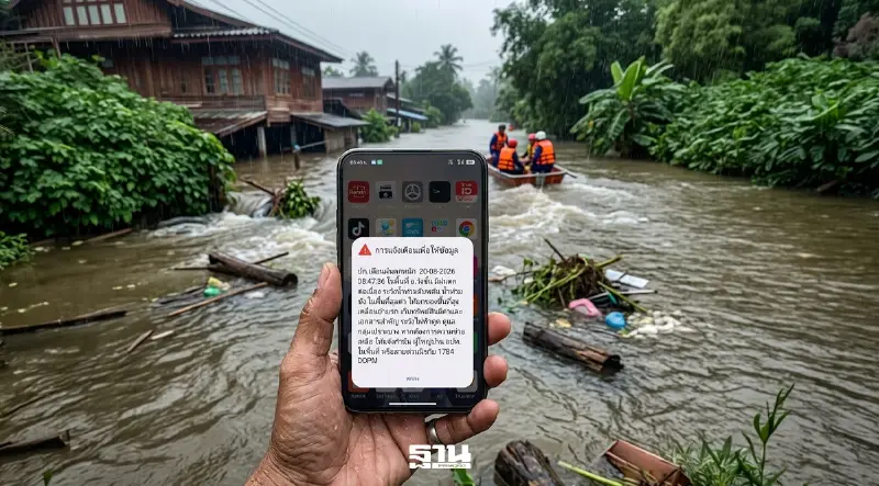 ปภ. ส่ง Cell Broadcast เตือน 4 จว.เหนือ อีสาน ฝนตกหนัก เตรียมยกของขึ้นที่สูง ปภ. ส่ง Cell Broadcast เตือน 4 จว.เหนือ อีสาน ฝนตกหนัก เตรียมยกของขึ้นที่สูง