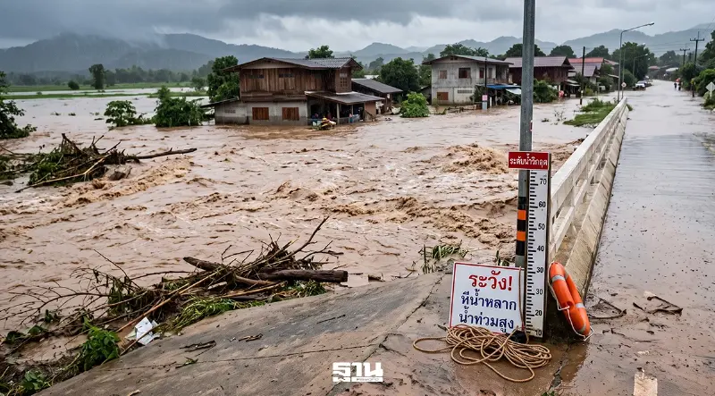 เตือน 17 จังหวัดเฝ้าระวังอุทกภัย น้ำป่าไหลหลาก น้ำท่วมขัง 19-21 ส.ค.69 เตือน 17 จังหวัดเฝ้าระวังอุทกภัย น้ำป่าไหลหลาก น้ำท่วมขัง 19-21 ส.ค.69