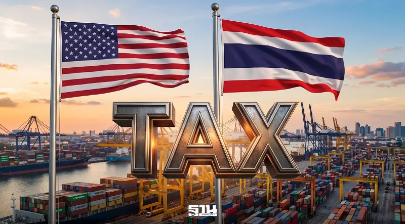 สหรัฐฯ เก็บภาษีสินค้านำเข้าไทย ในอัตรา 12.5%