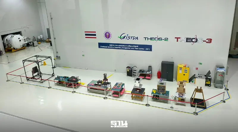 พาชมฐาน GISTDA ศรีราชา "ห้องสร้าง THEOS-3" ดาวเทียมฝีมือคนไทย 100% พาชมฐาน GISTDA ศรีราชา "ห้องสร้าง THEOS-3" ดาวเทียมฝีมือคนไทย 100%