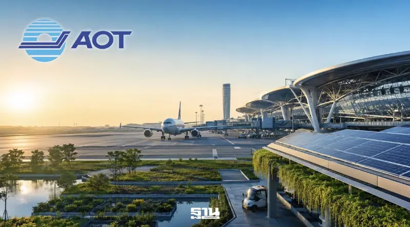 AOT ปักหมุดปี 70 เร่งเครื่อง “สนามบินยั่งยืน” ลดคาร์บอน 15% ดันพลังงานสะอาด–เศรษฐกิจชุมชน