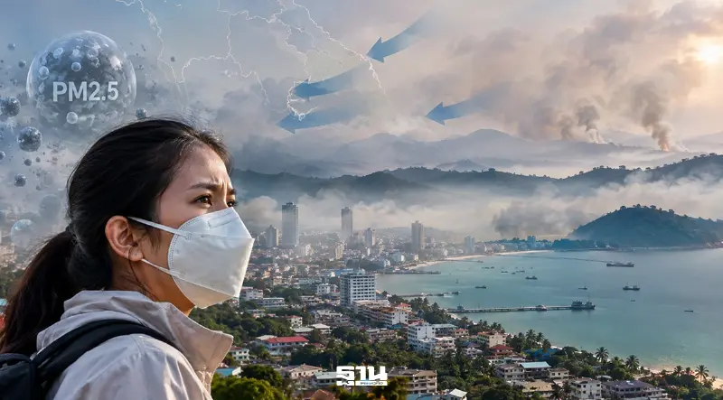 ค่าฝุ่น PM2.5 ภาคใต้พุ่ง อิทธิพลจากหมอกควันข้ามแดนที่ประเทศอินโดนีเซีย ด้านสงขลาน่าห่วง ค่าฝุ่นละอองเกินมาตรฐานกระทบต่อสุขภาพ