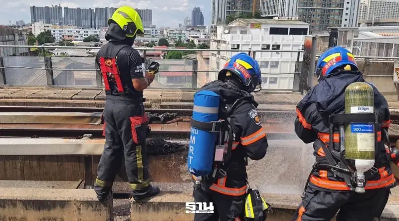 รฟม. เร่งแก้ไข MRT สายสีน้ำเงิน ไฟฟ้าลัดวงจร จัดรถเมล์ดูแลผู้โดยสาร
