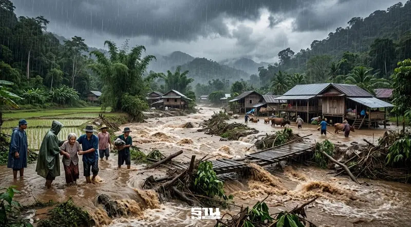 ปภ.ส่งข้อความ Cell Broadcast เตือนจังหวัดน่าน ฝนตกต่อเนื่อง เสี่ยงน้ำป่าไหลหลาก น้ำท่วมฉับพลัน ดินถล่ม เตรียมยกของขึ้นที่สูง