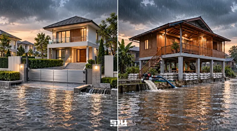 เทียบชัดบ้านจัดสรร vs บ้านสร้างเอง เปิดทางเลือกสู้ปัญหาน้ำท่วม เทียบชัดบ้านจัดสรร vs บ้านสร้างเอง เปิดทางเลือกสู้ปัญหาน้ำท่วม