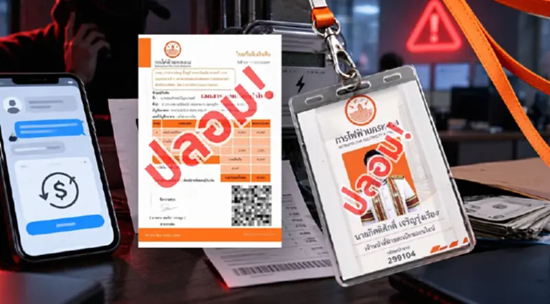 MEA เตือนระวังมิจฉาชีพปลอมใบเสร็จ อ้างคืนเงินค่ามิเตอร์ดิจิทัล หลอกสแกน QR Code ดูดเงิน MEA เตือนระวังมิจฉาชีพปลอมใบเสร็จ อ้างคืนเงินค่ามิเตอร์ดิจิทัล หลอกสแกน QR Code ดูดเงิน