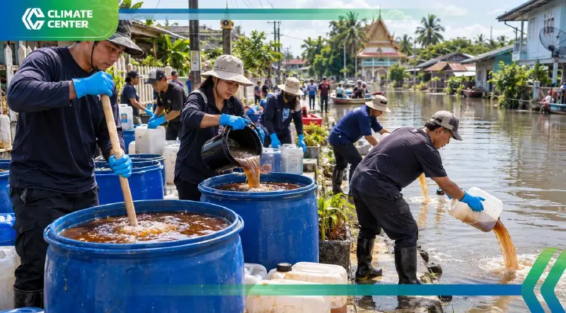 เร่งผลิตน้ำหมักชีวภาพช่วยพื้นที่น้ำท่วมบรรเทาน้ำเน่าเสีย–กลิ่นเหม็น เร่งผลิตน้ำหมักชีวภาพช่วยพื้นที่น้ำท่วมบรรเทาน้ำเน่าเสีย–กลิ่นเหม็น