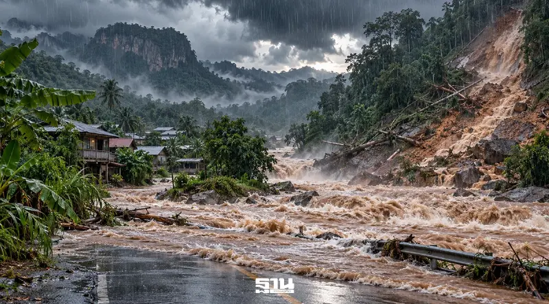 ปภ.เตือนราชบุรี ฝนตกหนัก 3 อำเภอ ระวังน้ำท่วมฉับพลัน น้ำป่าไหลหลาก ดินถล่ม