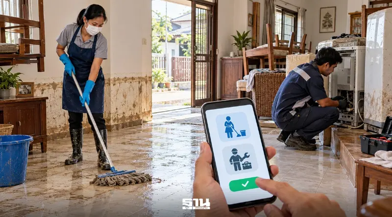 รวมแพลตฟอร์มบริการแม่บ้าน–ช่างซ่อม ตัวช่วยฟื้นฟูบ้านหลังน้ำลด รวมแพลตฟอร์มบริการแม่บ้าน–ช่างซ่อม ตัวช่วยฟื้นฟูบ้านหลังน้ำลด