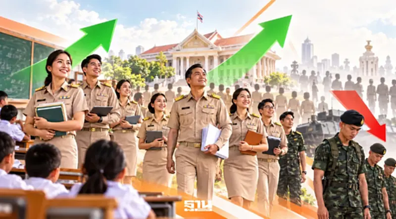 ส่องตัวเลขข้าราชการไทย 5 ปี เพิ่ม 7,948 คน ครู-อบจ.พุ่งสูงสุด ทหารลดลง ส่องตัวเลขข้าราชการไทย 5 ปี เพิ่ม 7,948 คน ครู-อบจ.พุ่งสูงสุด ทหารลดลง